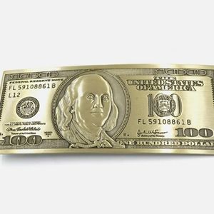 $100 bill belt buckle